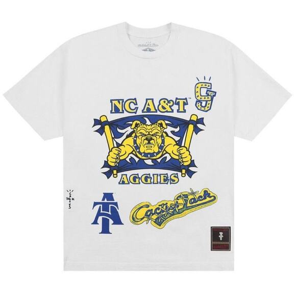 Travis Scott x Mitchell & Ness North
Carolina A&T Aggies Tee Size M New w/o Tag - Picture 1 of 6